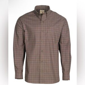 Red Head Mens Size Med Plaid Long Sleeve Button Up Wrinkle Free NWOT